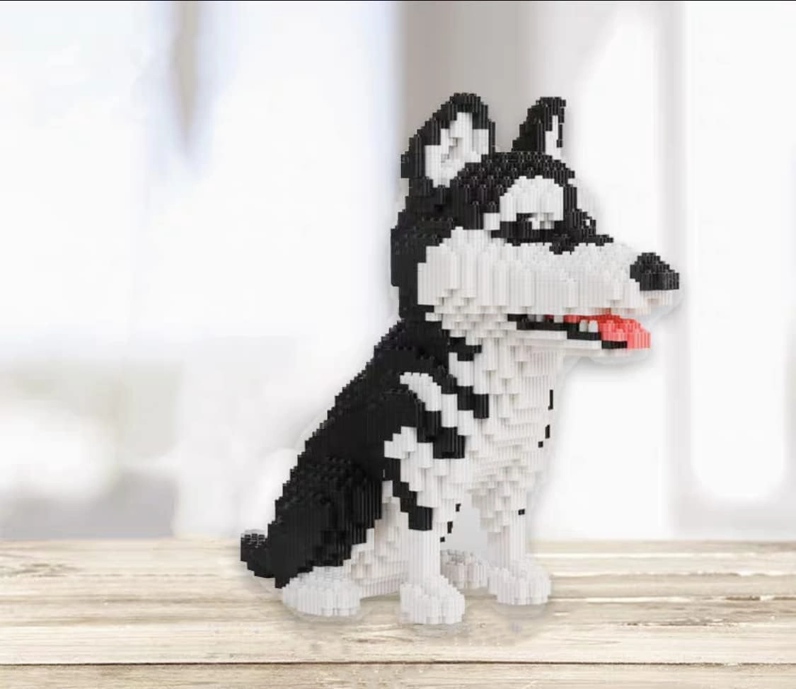 Dog Husky Micro Building Blocks Set（2524PCS） Gift for Adults and Kids