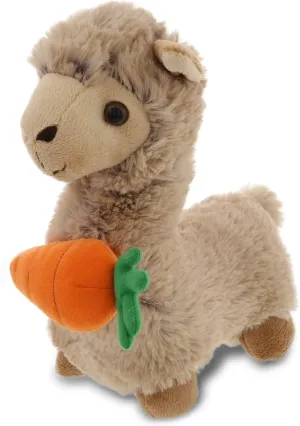 DolliBu Happy Easter Super Soft Plush Beige Llama with Carrot - Stuffed Animals with Carrot Plush Toy, Perfect Easter Holiday Surprise Gift - 11" Inches