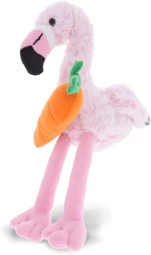 DolliBu Happy Easter Super Soft Plush Pink Flamingo with Carrot - Cute Stuffed Animals with Carrot Plush Toy, Perfect Easter Holiday Surprise Gift - 8" Inches