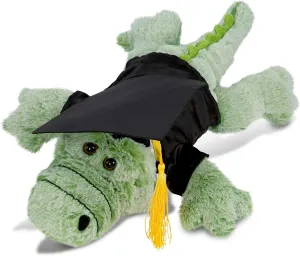 DolliBu Large Alligator Graduation Plush Toy - Super Soft Graduation Stuffed Animal Dress Up with Gown and Cap with Tassel Outfit - Cute Congratulatory Graduation Gift - 16.5 Inch