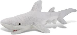 DolliBu Plush Shark Stuffed Animal - Soft Fur Huggable Marine Grey Shark, Adorable Playtime Shark Plush Toy, Cute Sea Life Cuddle Gift for Kids & Adults - 23 Inch