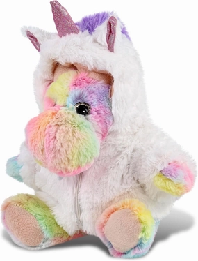 DolliBu Rainbow Moose with Unicorn Plush Stuffed Animal Toy - Super Soft Moose Unicorn Dress Up with Removable Plush Unicorn Outfit, Cute Fantasy Wildlife Gift - 9 Inches