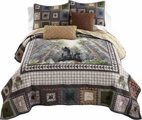 Donna Sharp Queen Bedding Set - 3 Piece - Looking Up Quilt Set with Quilt and Two Pillow Shams - Machine Washable
