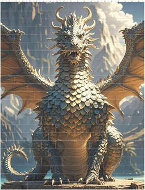 Dragon Building Block Puzzle Personalized Building Bricks for Adults Square Shaped Block Puzzle Building Valentine's Day Gifts for Home Decor Brick Puzzle