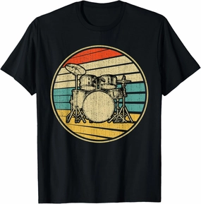 Drums Drummer Band Drumset Retro Vintage Drum Set 70s 80s T-Shirt