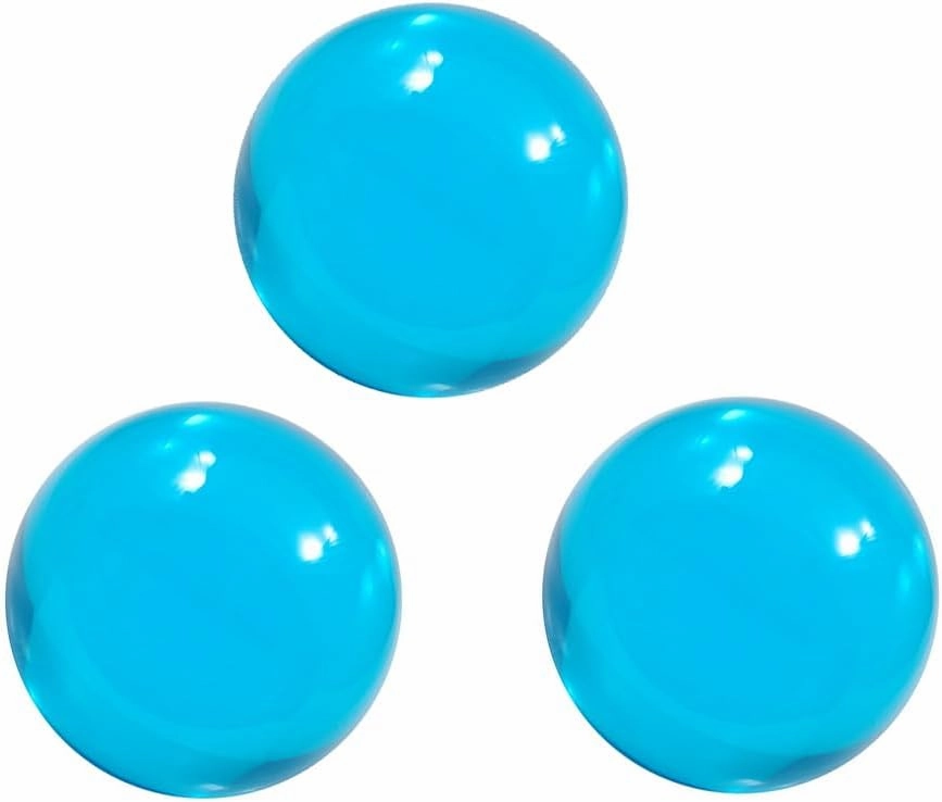 DSJUGGLING 3-Pack of 1 1/2 in. 38mm Colorful Acrylic Contact Juggling Ball Set, 1.5" Multicolor Acrylic Plastic Resin Massage Balls (Blue)