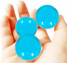 DSJUGGLING 3-Pack of 1 1/2 in. 38mm Colorful Acrylic Contact Juggling Ball Set, 1.5" Multicolor Acrylic Plastic Resin Massage Balls (Blue)
