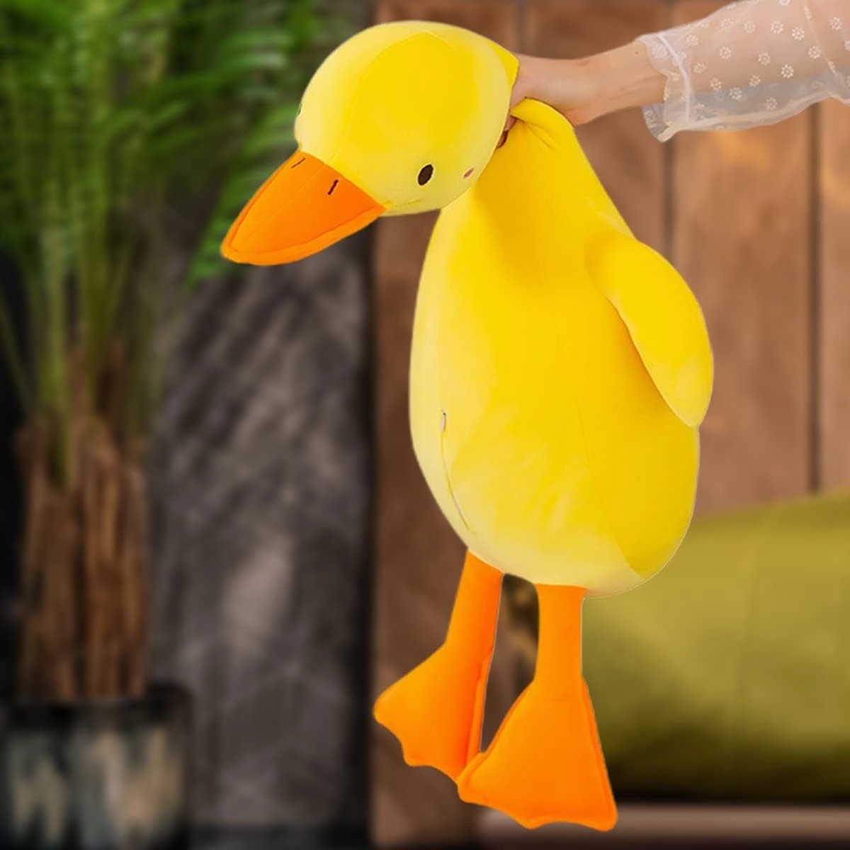 Duck Plush Pillow Stuffed Animal Toy, Cute Giant Goose Plush Duck Stuffed Animal,Super Soft Hugging Pillow for Kids Bedding (Yellow,33.4 in)