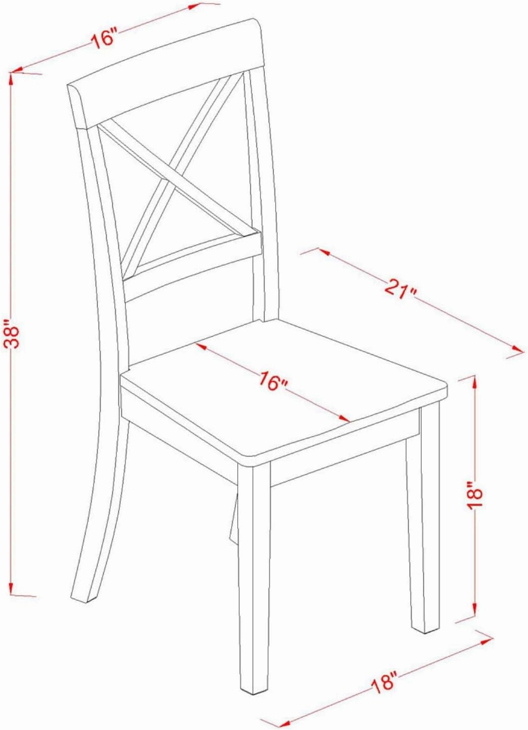 East West Furniture ANBO5-LWH-W 5 Piece Dinette Set for 4 Includes a Round Kitchen Table with Pedestal and 4 Dining Chairs, 36x36 Inch, Linen White