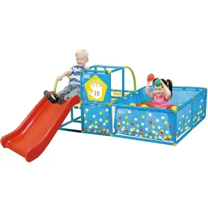 Eezy Peezy Active Play 3 in 1 Jungle Gym PlaySet – Includes Slide, Ball Pit, & Toss Target with 50 Colorful Balls