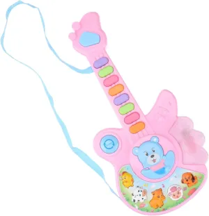 Electric Toy Guitar Educational Musical Learning Toy No Battery Required Random Color for Parent-Child Fun