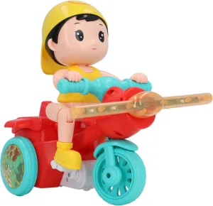 Electric Tricycle Toy, Musical Toy, Cool Light Dynamic Music Removable Cute Look Trike Musical Toy for Baby Toddlers