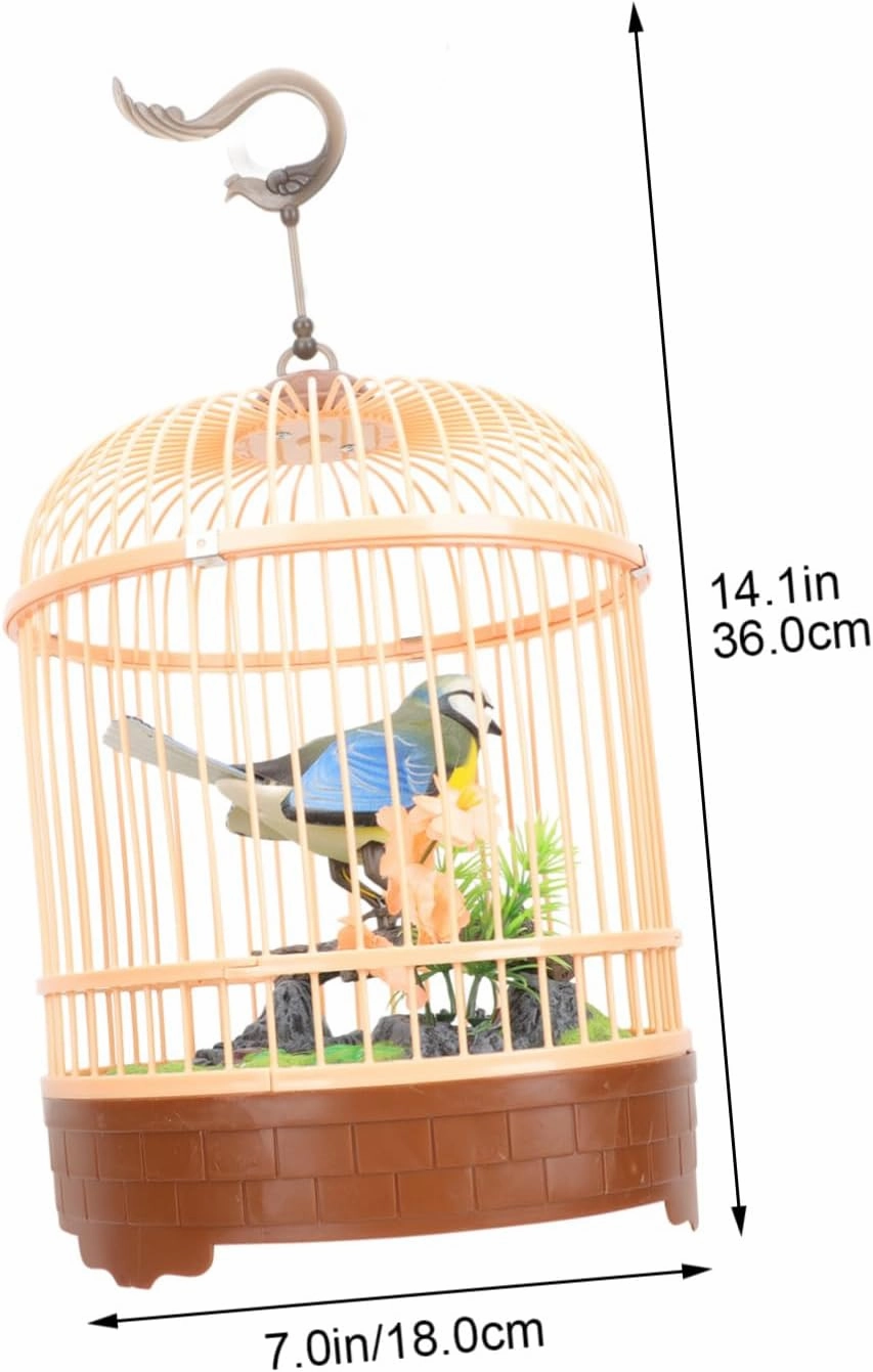 Electric Voice-Activated Bird Cage Toy Interactive Birdcage Decoration for Boys and Girls for Home Garden and Kindergarten Toy for Engagement and Play