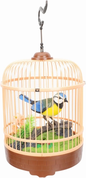Electric Voice-Activated Bird Cage Toy Interactive Birdcage Decoration for Boys and Girls for Home Garden and Kindergarten Toy for Engagement and Play