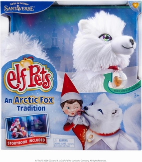 Elf Pets: an Arctic Fox Tradition - Huggable Elf Pet Arctic Fox Stuffed Animal - Includes Beautifully Illustrated Hardbound Storybook, Mini Snow Globe Charm and Official Adoption Certificate.