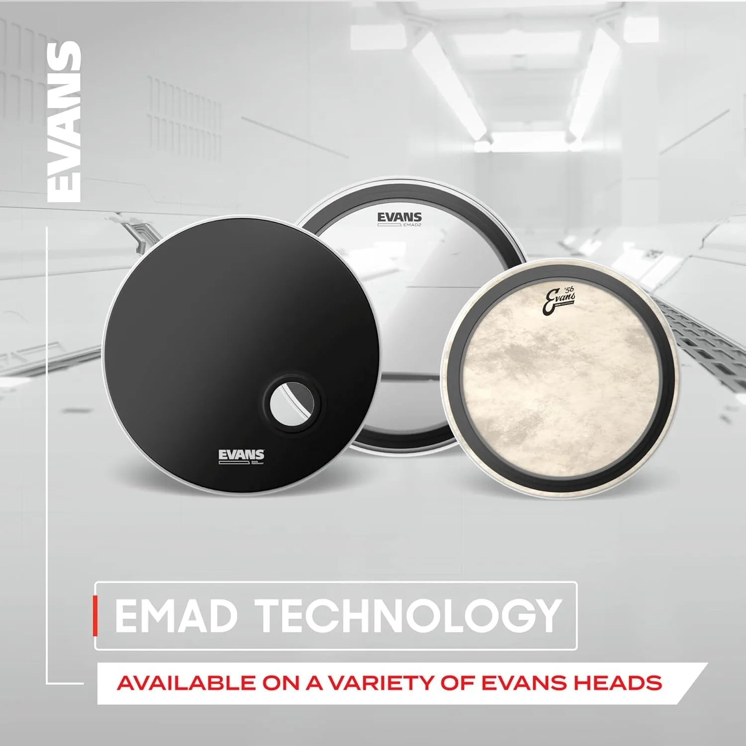 Evans EMAD Calftone Bass Drum Head, 18"