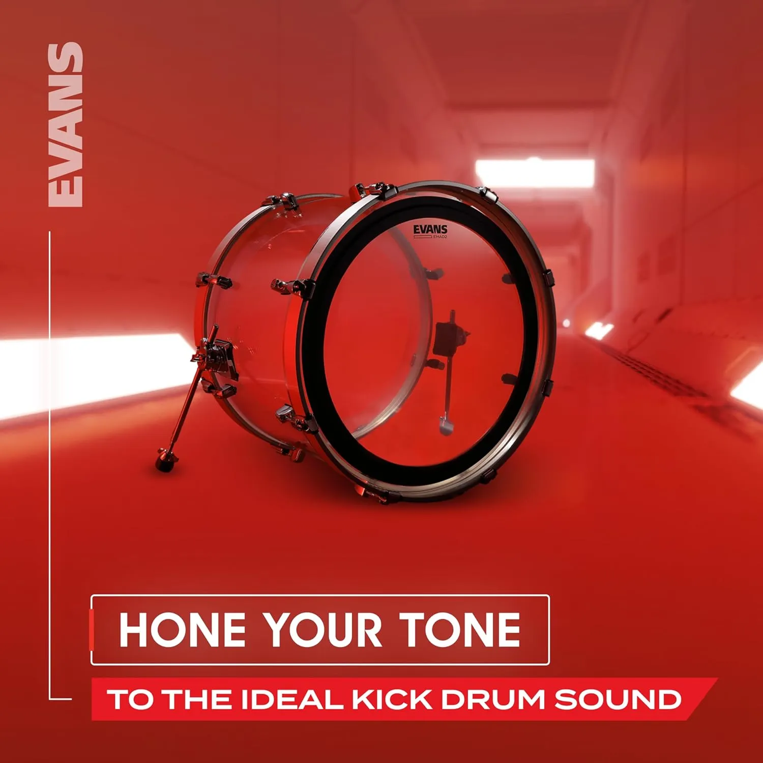 Evans EMAD Calftone Bass Drum Head, 18"