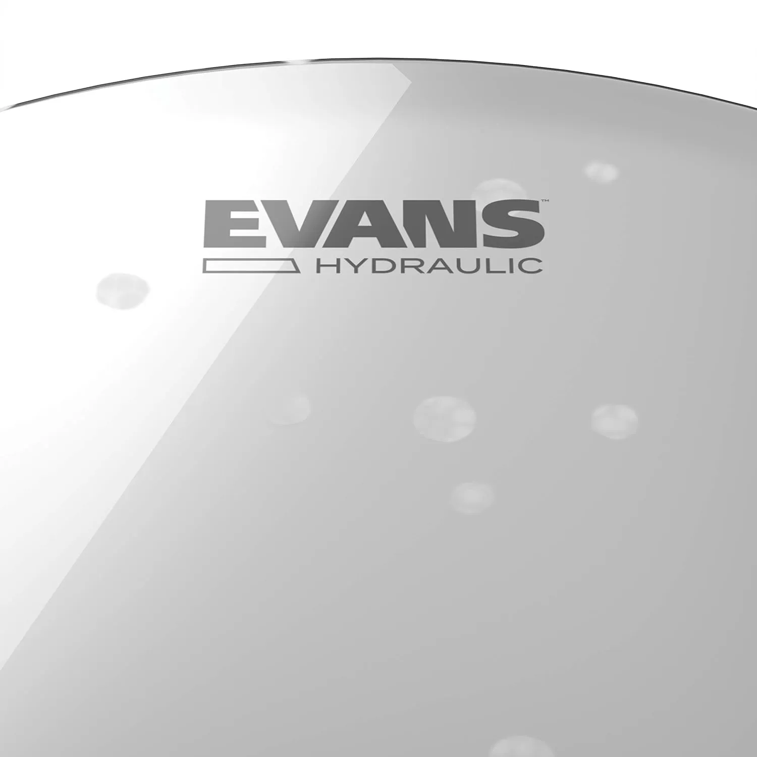 Evans Hydraulic Drum Heads - BD22HG - Bass Drum Head with Layer of Oil - Supresses Unwanted Overtones - Ideal for Rock & Gospel - Glass (Clear), 22 Inch