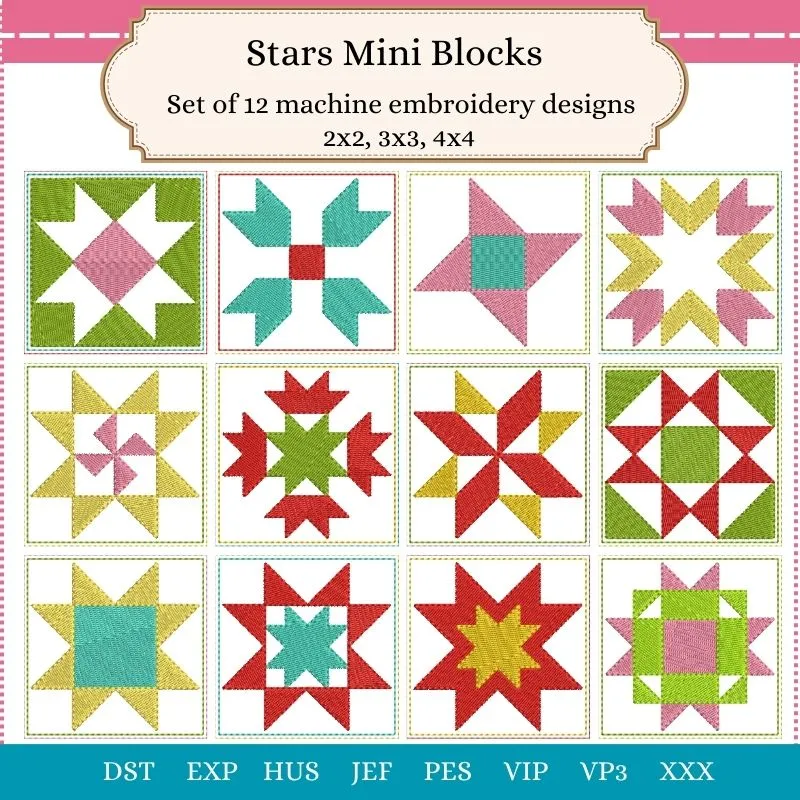 EW406  Stars Mini Blocks