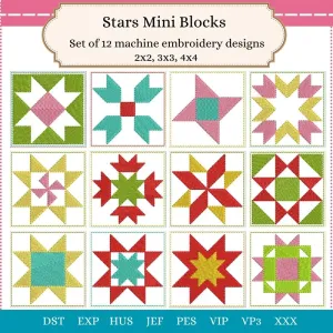 EW406  Stars Mini Blocks
