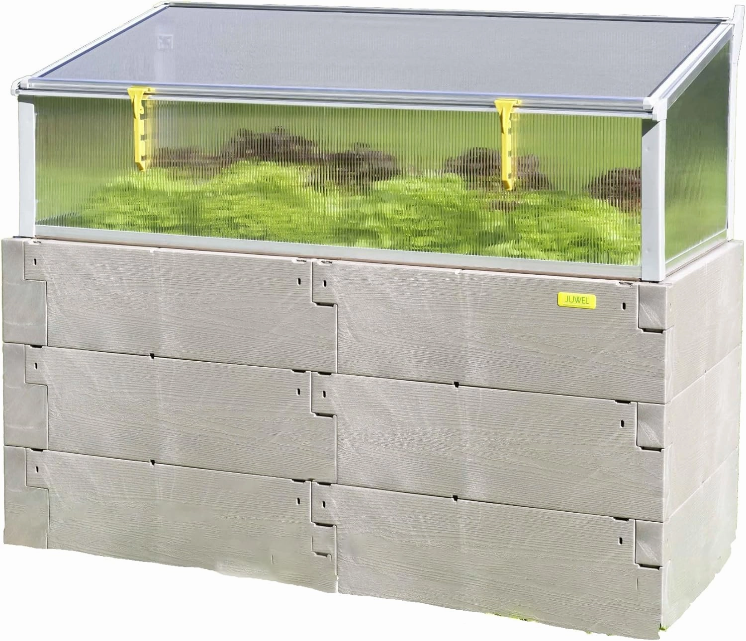 Exaco Juwel Kombi Dual Function Raised Bed & Cold Frame, Gray, Twin
