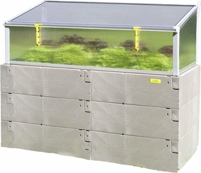 Exaco Juwel Kombi Dual Function Raised Bed & Cold Frame, Gray, Twin