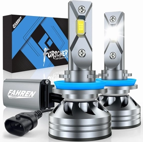 FAHREN H11/H9/H8 Light Bulb, 36000LM Super Brighter, 6500K Cool White H11 Off Road Light or Fog Light Bulbs, CANbus Ready, Pack of 2