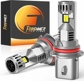 Fahren Upgraded 9007/HB5 Light Bulbs, 33000LM 900% Brighter 6500K Cool White, 1:1 Mini Size IP68 Waterproof 9007 Fog Lights, Quick Installation, Pack of 2
