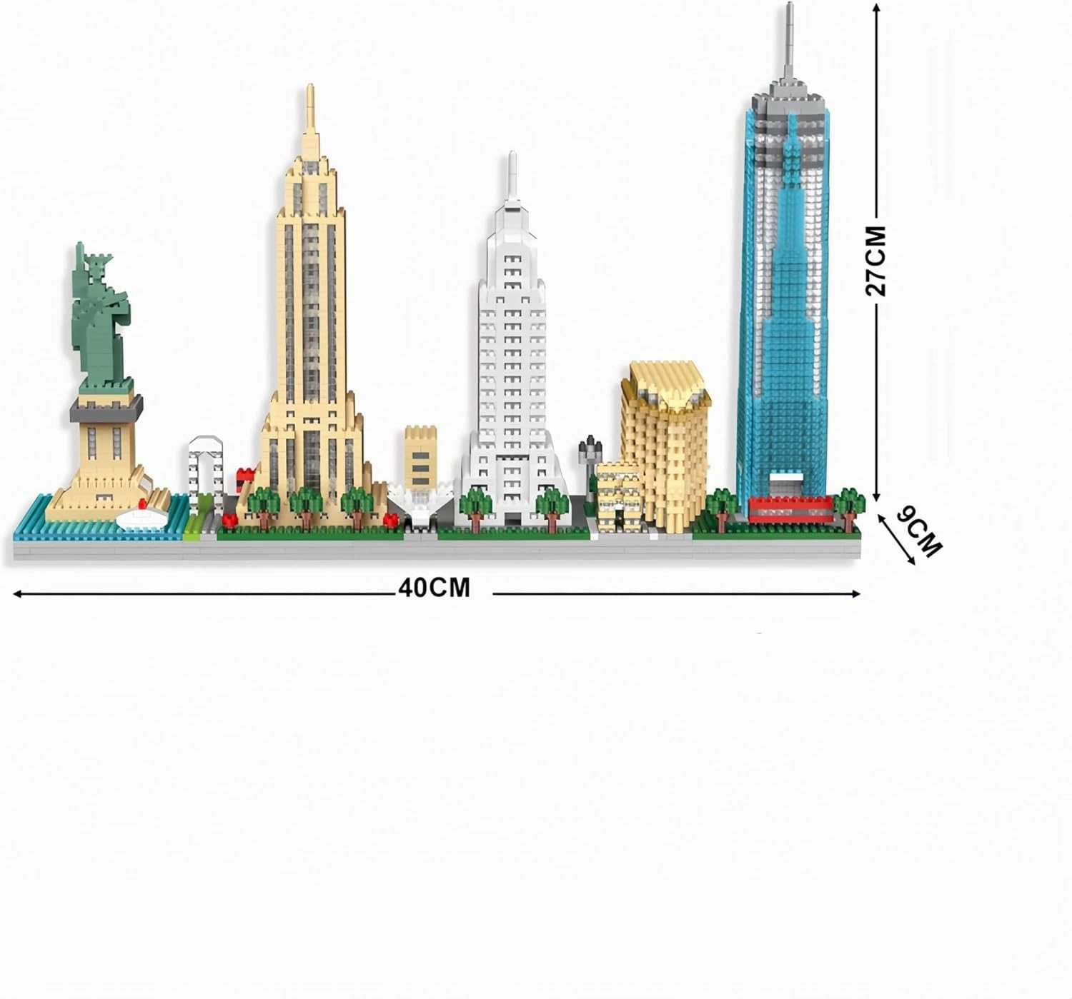 Famous Architecture Micro Mini Building Blocks Puzzle Toy: Assemble and Admire The Majestic New York Skyline - Your Personal Architectural Masterpiece