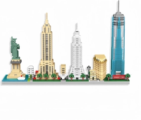 Famous Architecture Micro Mini Building Blocks Puzzle Toy: Assemble and Admire The Majestic New York Skyline - Your Personal Architectural Masterpiece