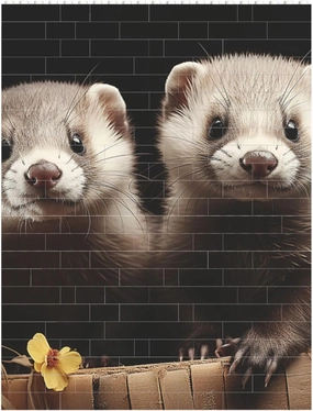 Ferrets Building Block Puzzle Personalized Building Bricks Block Puzzle Building Family Keepsake DIY Brick Block Puzzles Valentine's Day Gifts for Home Decor Brick Puzzle