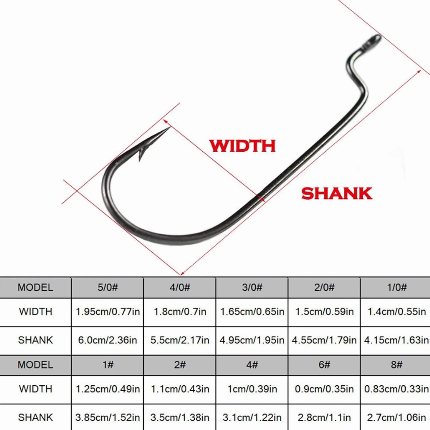 Fish Hooks ﻿ Narrow Crank Hook 20 Bag High Carbon Steel Rig Jig Fishing Soft Bait Worm Hook for Riverside Lakeside Fishing