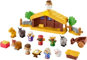 Fisher-Price Little People Toddler Toy Nativity Set with Music Lights & 18 Pieces for Christmas Pretend Play Kids Ages 1  Years​