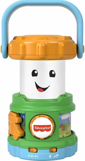 Fisher-Price Laugh & Learn Camping Fun Lantern, Musical Toy with Lights, Sounds and Learning Content for Baby and Toddler Ages 6-36 months