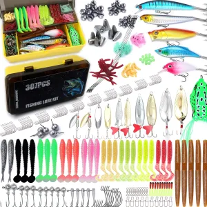 Fishing Gear Fishing Lures 307pcs All-in-one Tackle Box Minnow Crankbait Spinnerbaits VIB Jigs Hooks Paddle swimbaits Frog Lure Spoon Sinking Lure for Bass Trout Walleye Redfish