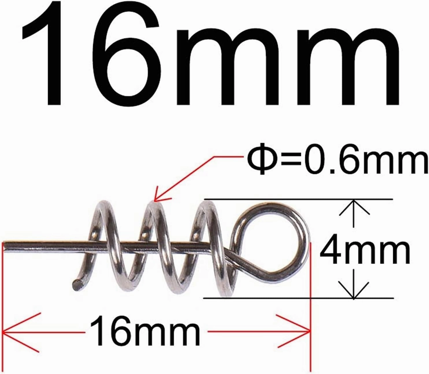 Fishing Accessories 40/100 PCS Stainless Steel Fishing Pin Spring Twist Lock Fishing Hook Tool Center Heart Fixing Latch Needle Soft Bait Bait Fishing Equipment