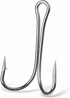 Fishing Hook 10 Pcs/Box Double Hook Carbon Steel Barbed Steel Jig Hook Hook Carp Fishing Fly Tie Accessories for Fish Soft Bait Fishing Hooks