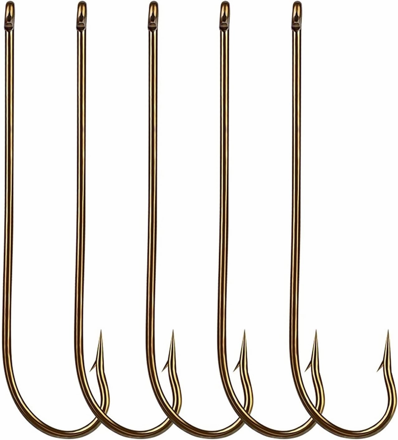 Fishing Hook 10pcs Carbon Steel Fishing Hooks Gold Barbed Hooks for Soft Barbed Fishing Hooks High Carbon Steel Circle Sharp Baits Fishing Hooks