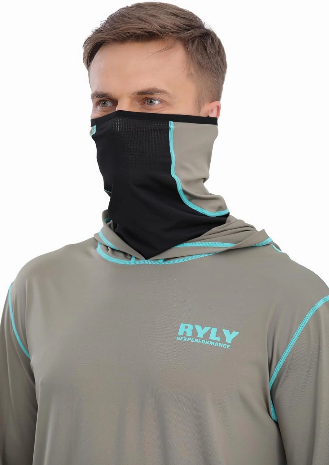 Fishing Shirts for Men,Long Sleeve Rash Guard Shirts Sun Protection Hoodie Athletic Running Hiking Shirt 1/2 Packs