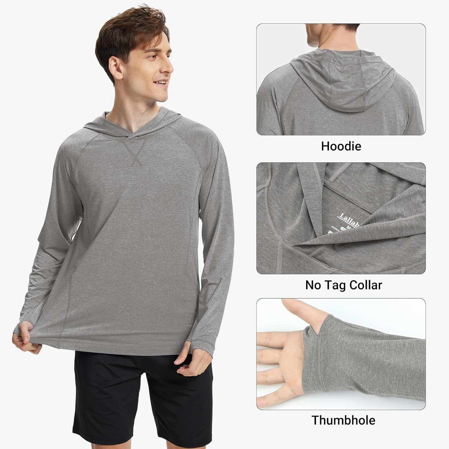 Fishing Shirts for Men Long Sleeve: UPF 100  UV Sun Protection Hoodie - Swimming Hiking Outdoor Running Rash Guard