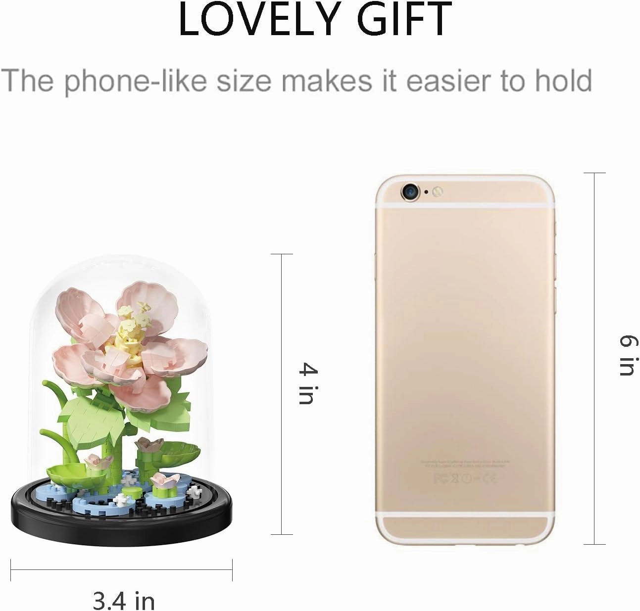 Flowers Bouquet Toys Micro Bricks Building Set with Dust Cover,2 Kinds of Hibiscus Creative Artificial Flower for Boys and Girls,Gifts Ideas for Anniversary, Set for Kids