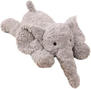 Fluffy Kawaii Stuffed Elephant Animal Sleeping Elephant Plush Toy Doll Gift for Kids or Lover in Birthday, Valentine‘s Day...14 Inch