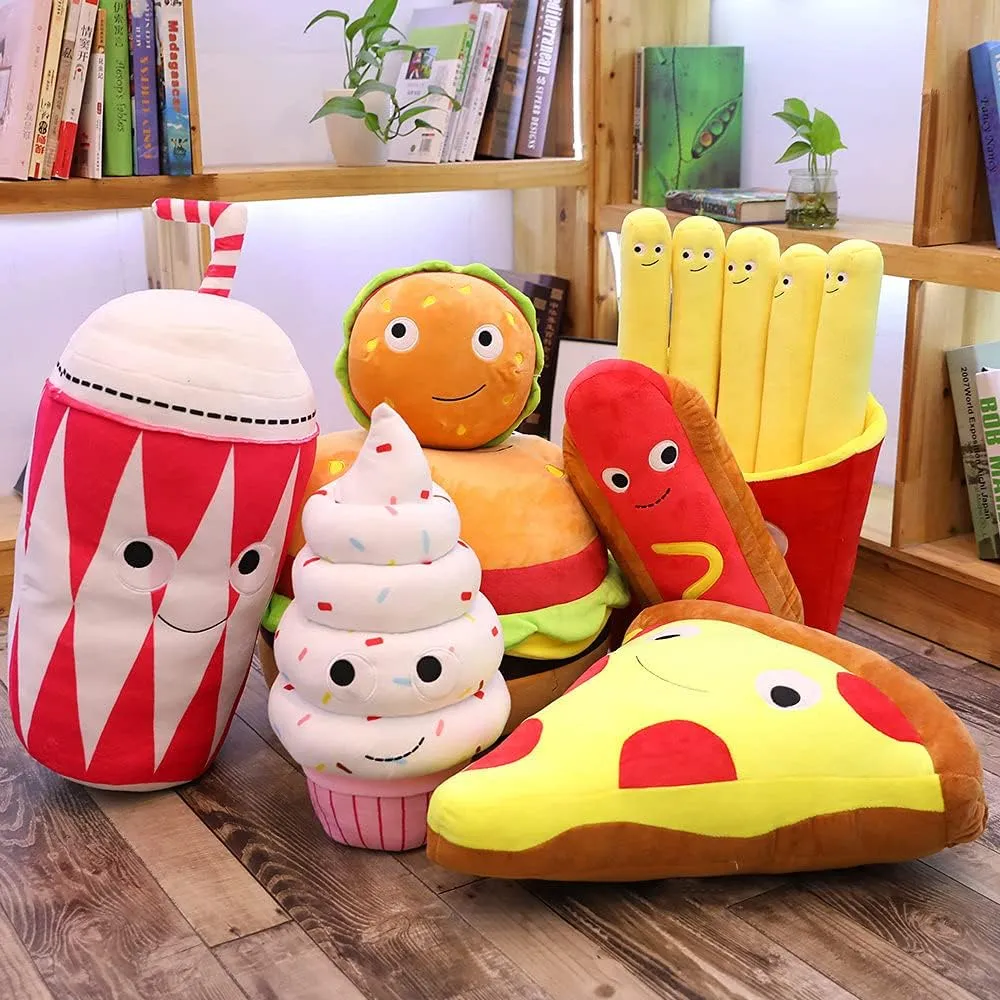 Food Pillow Pizza Plush Stuffed Pillow, Cartoon Soft Toy Pillow 19.6 inches