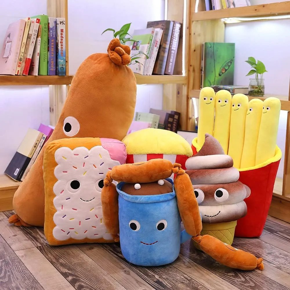 Food Pillow Pizza Plush Stuffed Pillow, Cartoon Soft Toy Pillow 19.6 inches