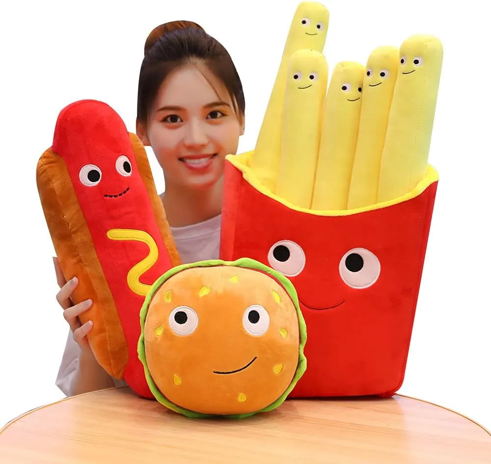 Food Pillow Pizza Plush Stuffed Pillow, Cartoon Soft Toy Pillow 19.6 inches