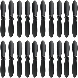 for Cheerson CX 10 Mini Drone 20Pcs/Pack Propeller Set Airscrew Replacement for Cheerson CX 10 Mini Drone Quadcopter Helicopter RC Accessories 5 Colors Drone Parts (Color : Black)