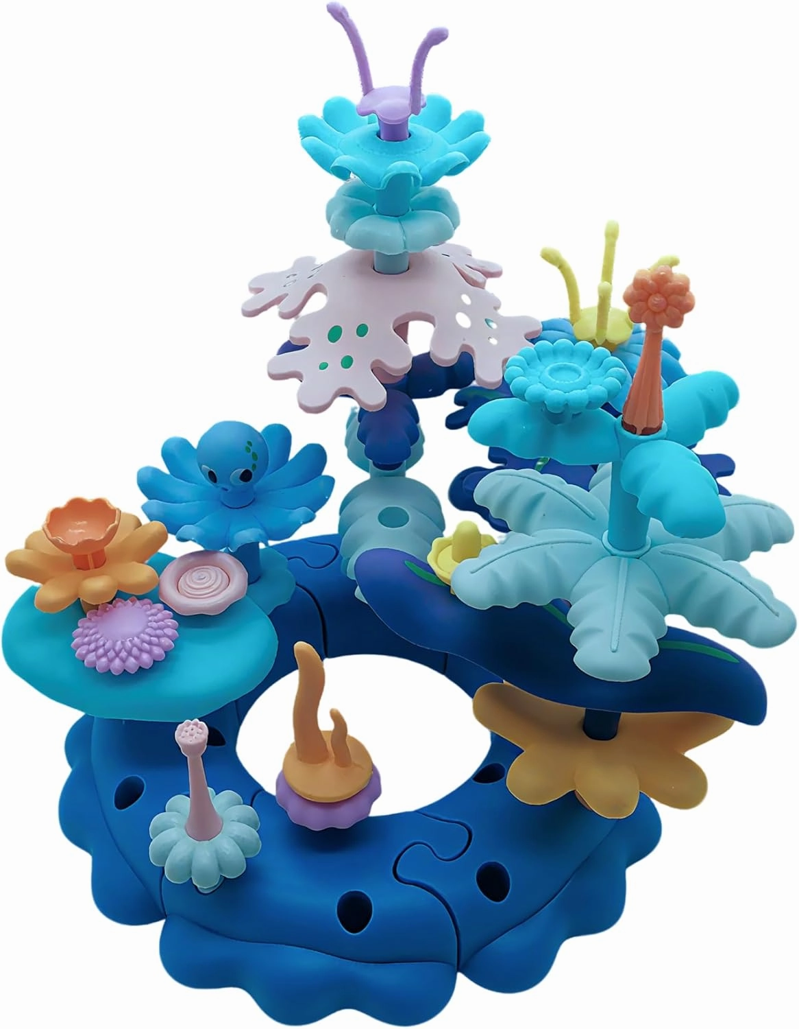 Forest Garden Building Toy Set, Educational STEM Blocks with Animal Figures, Kids Construction Playset for Ages 3 