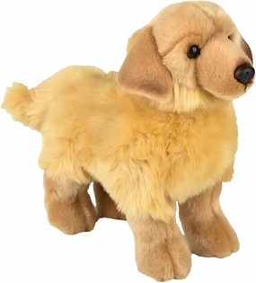 Forest Twelfth 12' Standing Golden Retriever Plush Dog Stuffed Animal Realistic Pet Replica for Kids and Lovers - Perfect Pet Substitute and Educational Tool