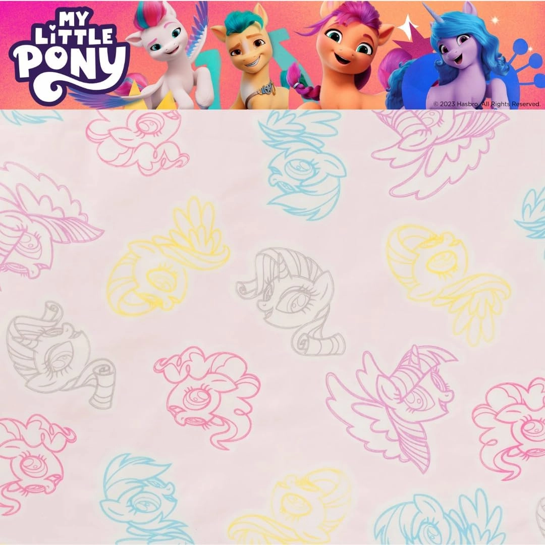 Franco My Little Pony Kids Luxury Bedding Super Soft Premium Cotton 4 Piece Sheet Set, Full, (Officially Licensed Product)