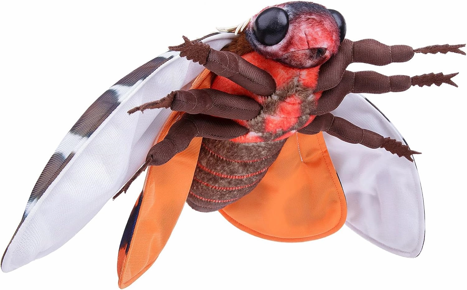 FRANKIEZHOU Realistic Garden Tiger Moth Plush - Brown 10 Inch, Soft Beautiful Moth Stuffed Animal, Girls & Kids Moth Toy, Home Decor, Cuddle Toy